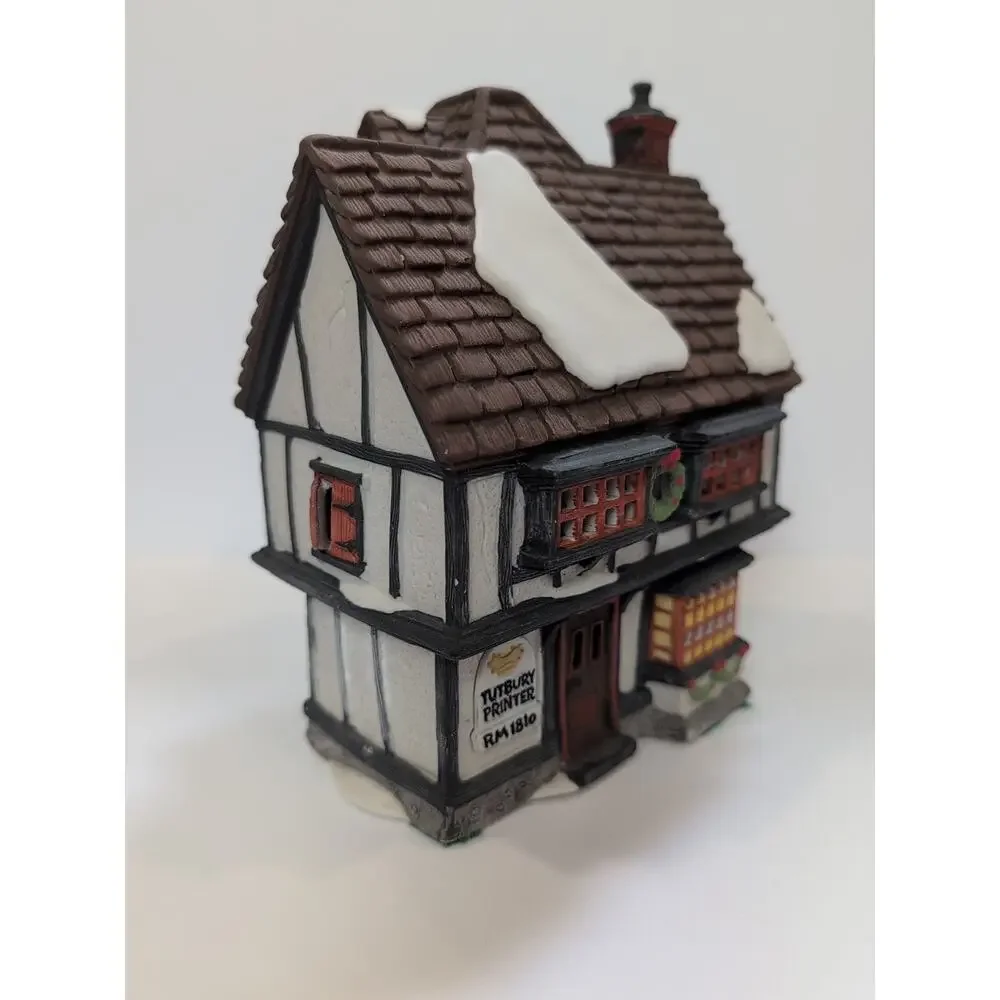 Vintage Dept 56 Dickens Village‎ TUTBURY PRINTER 5568-9 Building Retired